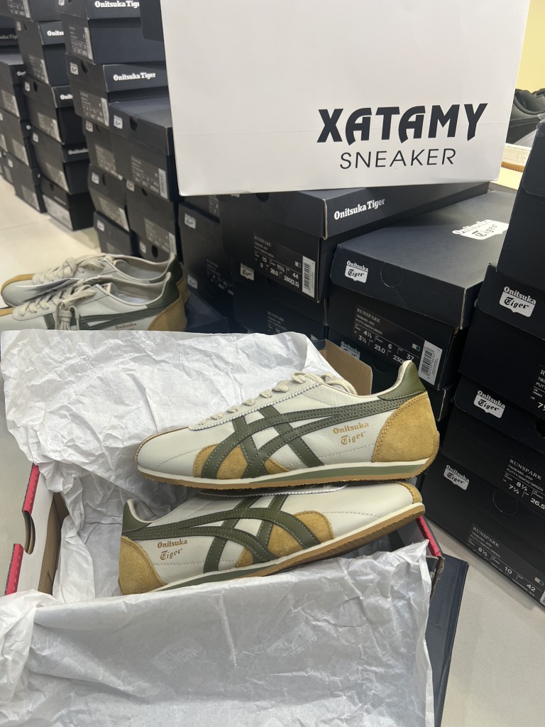 Onitsuka Tiger RUNSPARK Beige Olive Green Mustard Yellow 1183B480 200
