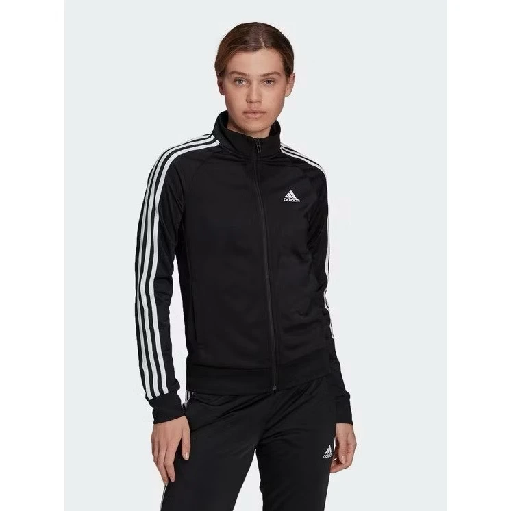 Áo Khoác Women's adidas Primegreen Essentials Warm-Up Slim 3-Stripes Track Jacke Black H48443