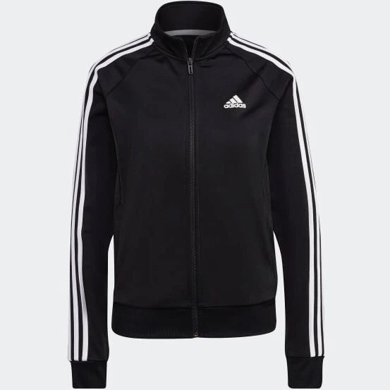 Áo Khoác Women's adidas Primegreen Essentials Warm-Up Slim 3-Stripes Track Jacke Black H48443