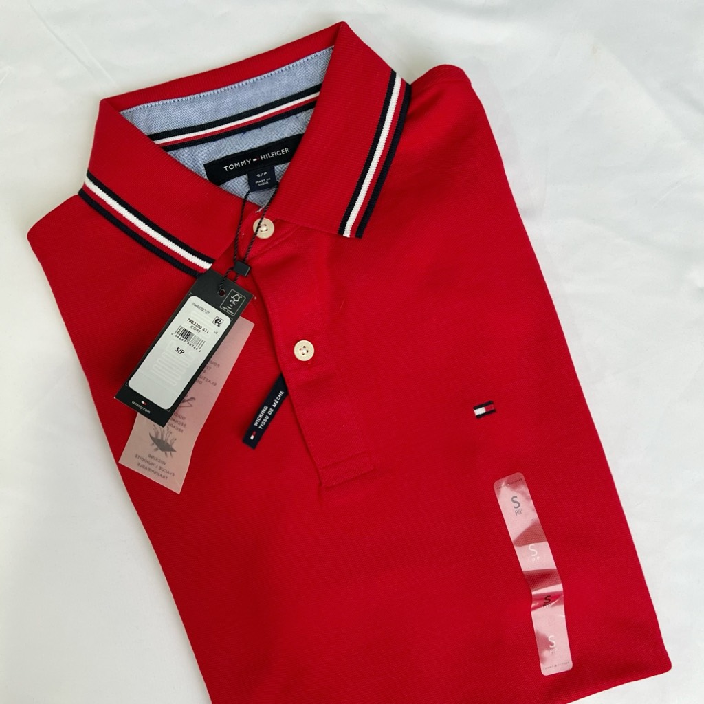 Áo Polo Tommy Hilfiger Custom Fit Winston Solid Wicking Red 78B2300 611