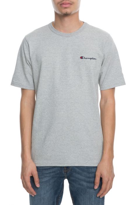 Áo Champion Grey Logo Thêu Ngực Trái