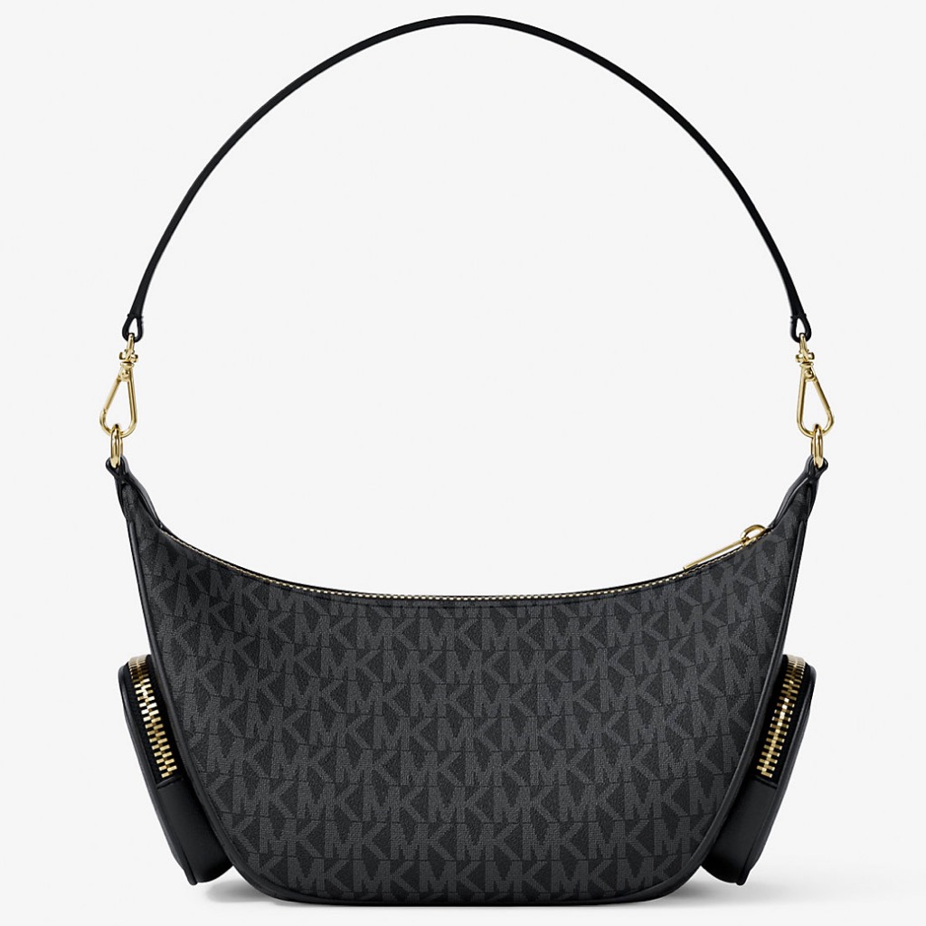 Túi Michael Kors Merritt Small Signature Logo Convertible Shoulder Black 35R6G0WC1B