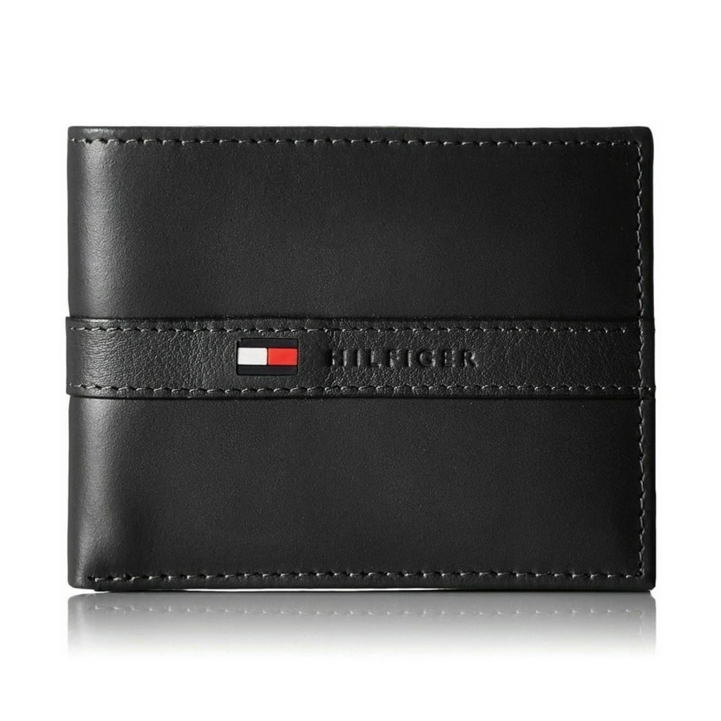 Ví Tommy Hilfiger Leather Credit Card Wallet Ranger Bifold Black 31TL22X062