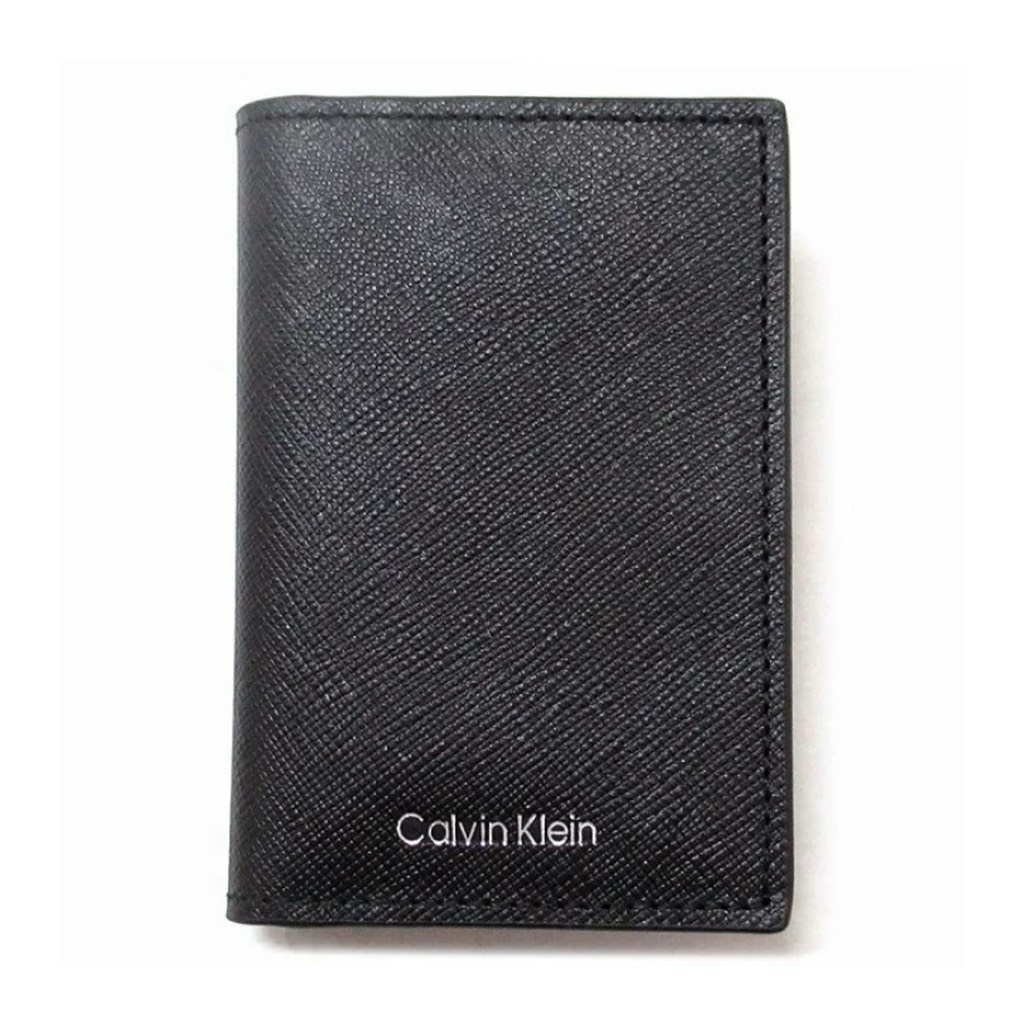 Ví Calvin Klein Refined Saffiano Compact Bifold Wallet Black 4D1015G 001