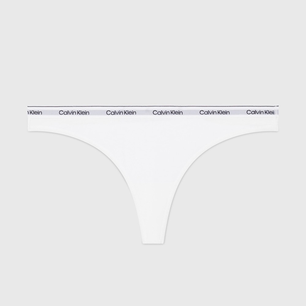 Underwear Calvin Klein Women's Carousel Cotton Thong White D1617 100