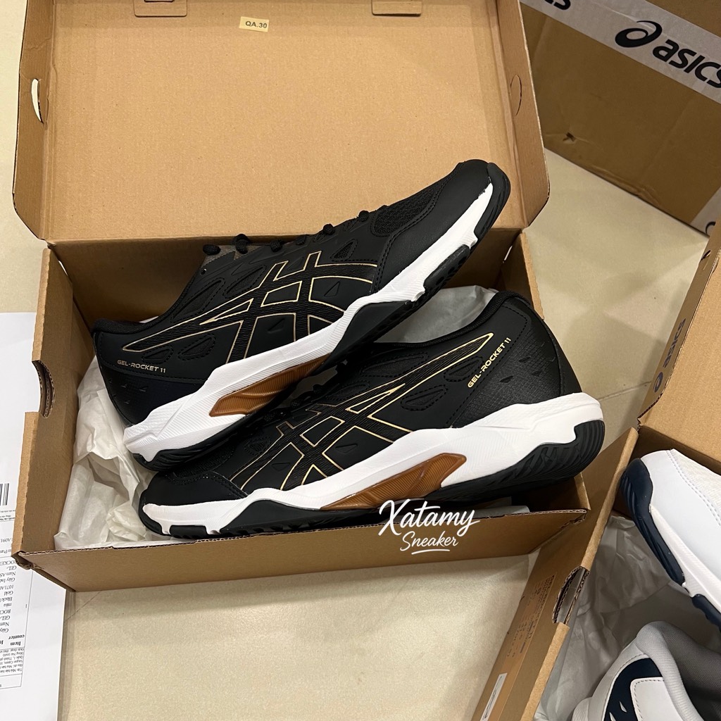 ASICS GEL-ROCKET 11 BLACK PURE GOLD 1071A091 004