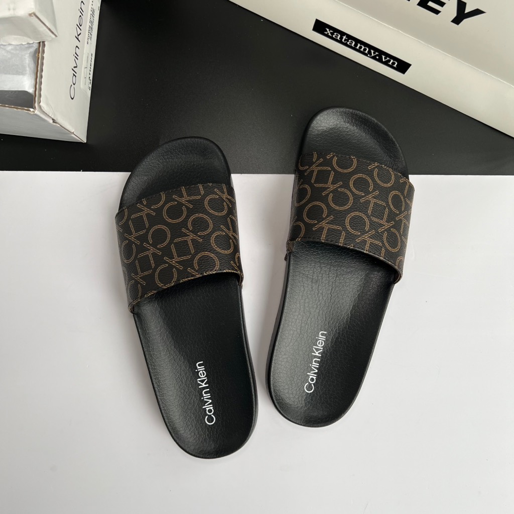 Dép Calvin Klein Athens Brown Multi LL