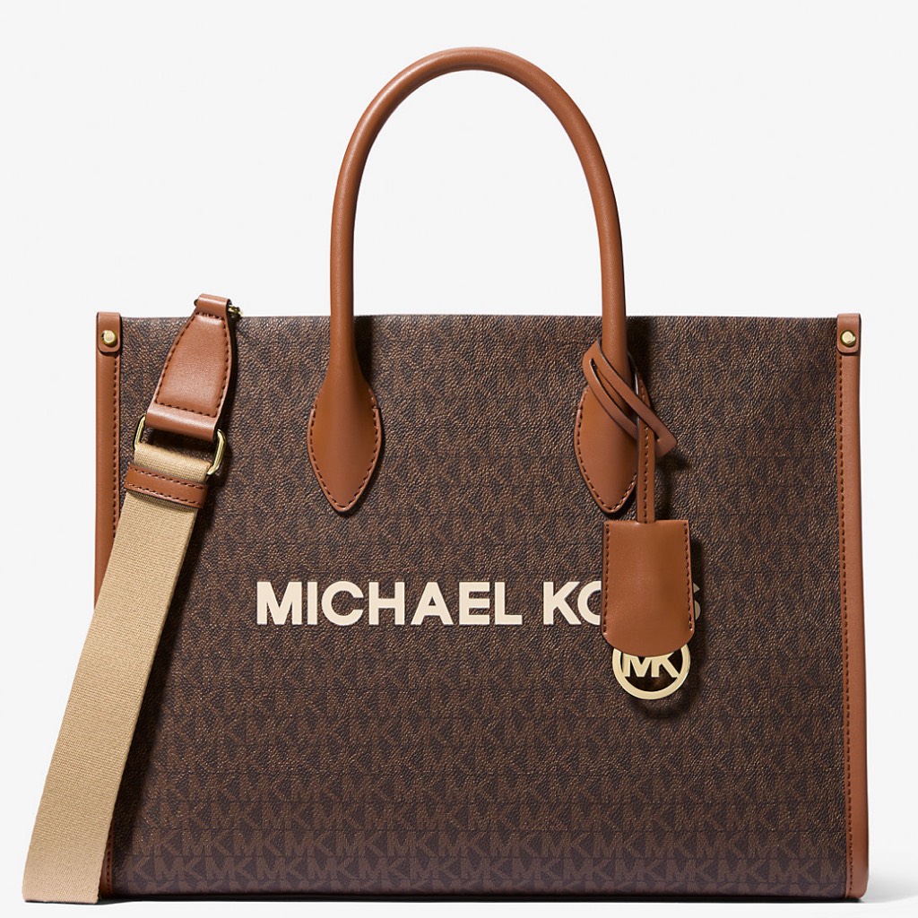Túi Michael Kors Mirella Medium Signature Logo Tote Bag Brown 35R5G7ZT2B