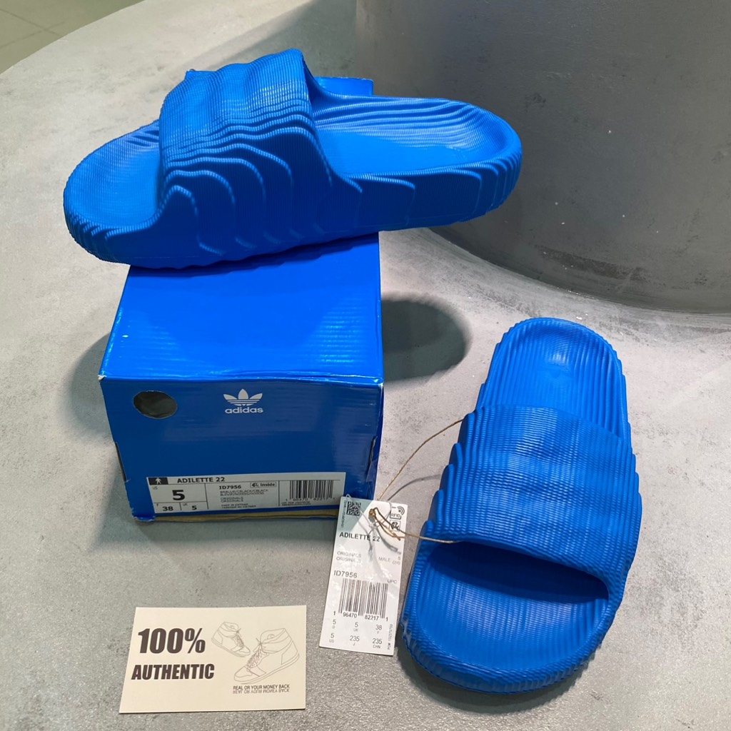 Dép Adilette 22 Bright Blue ID7956