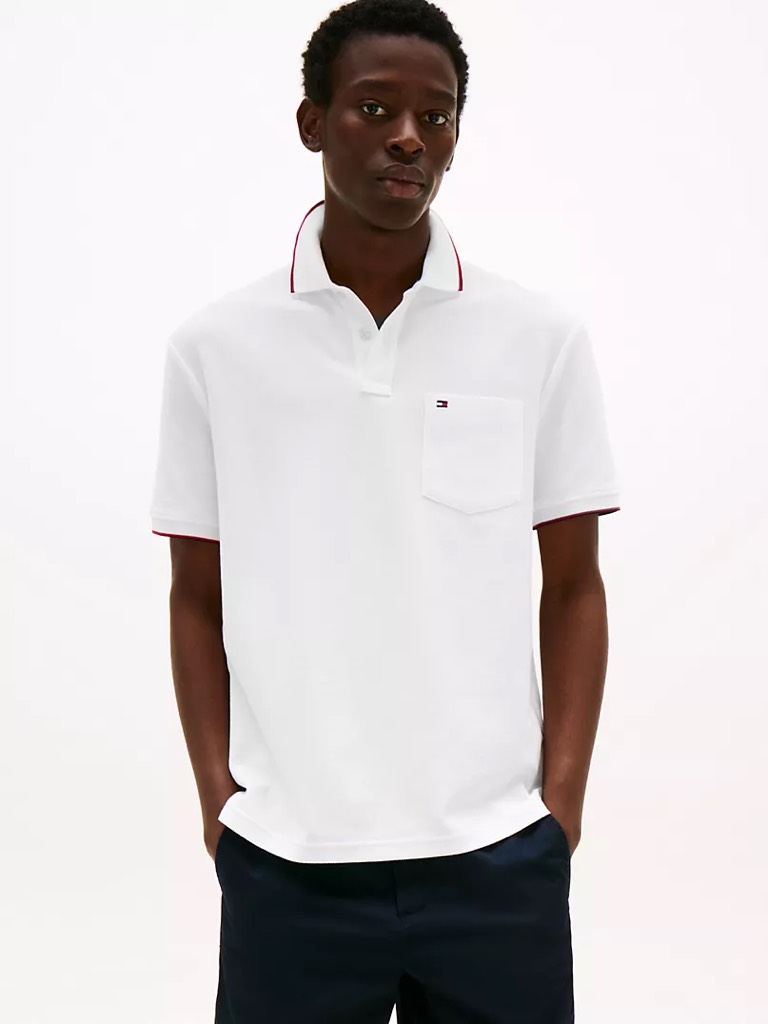 Áo Polo Tommy Hilfiger Classic Fit Pocket White MW38457 101