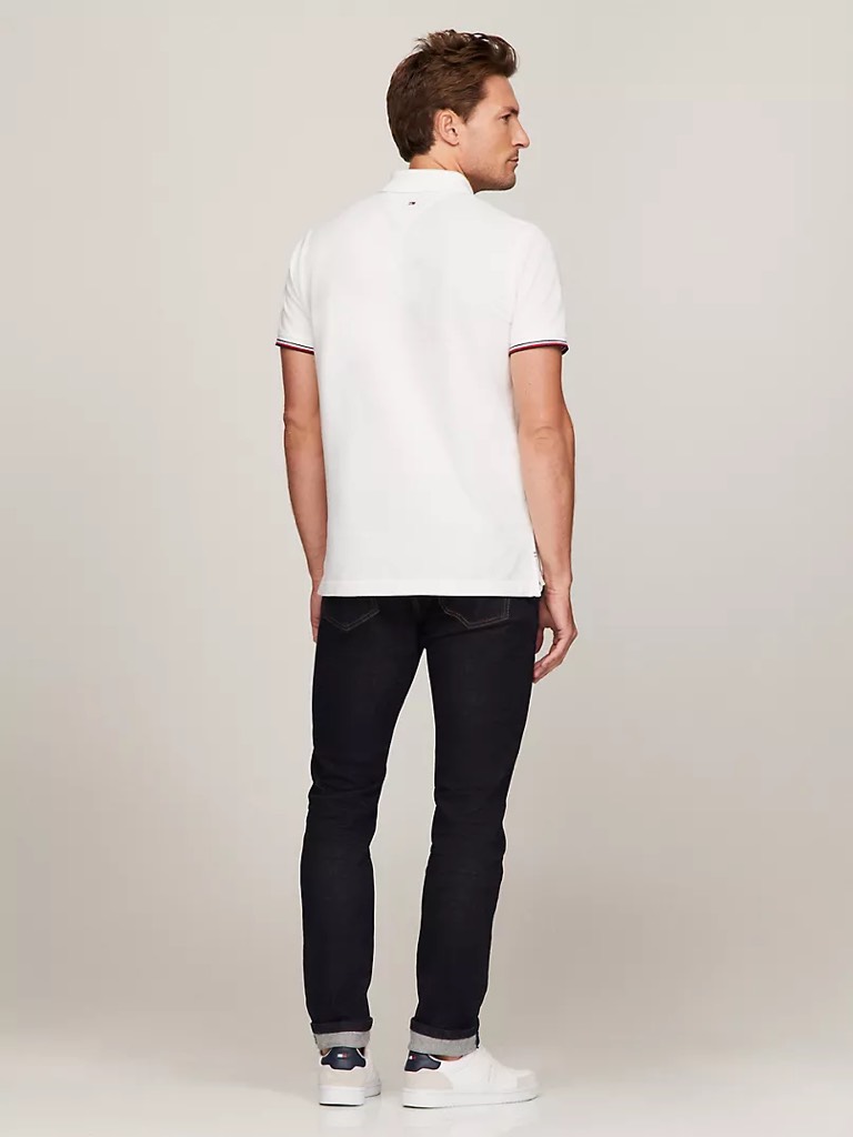 Áo Polo Tommy Hilfiger Regular Fit Chest Embroidered White 78J9452 100