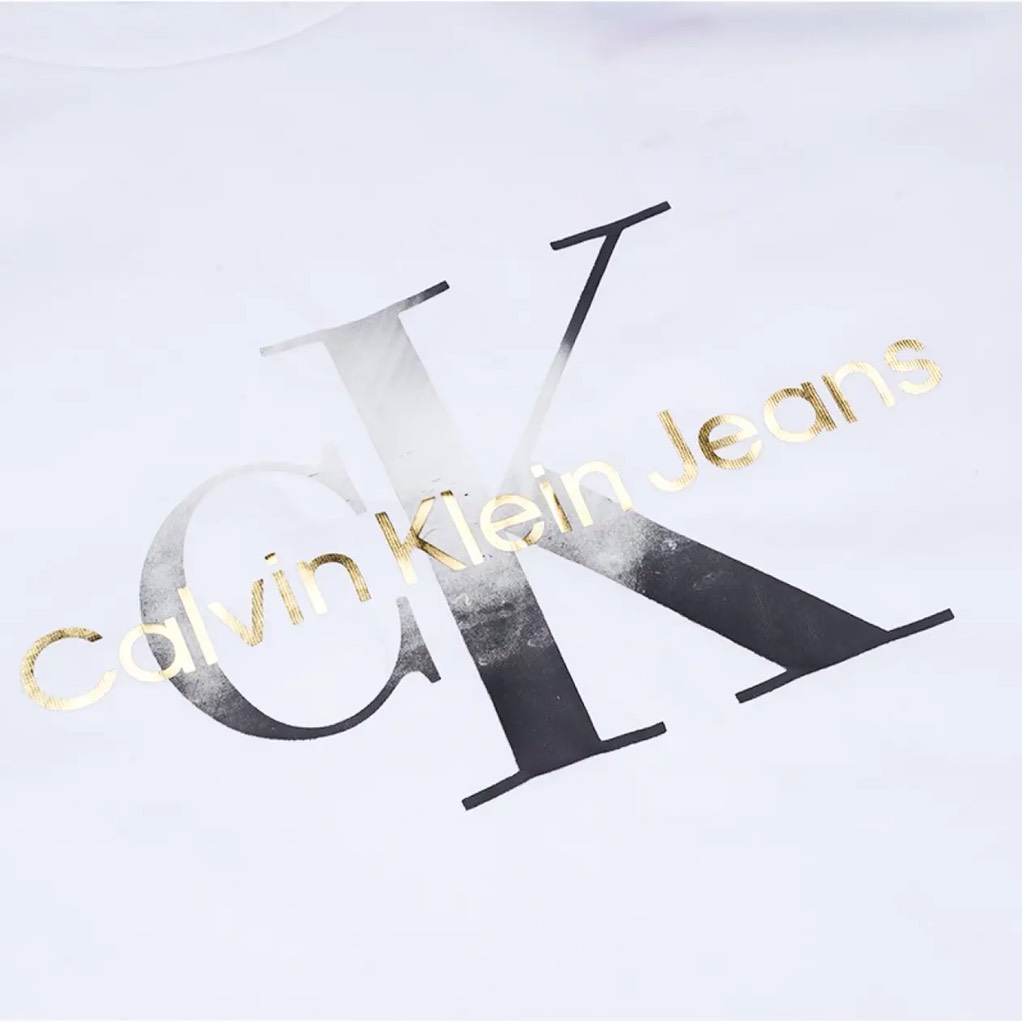 Áo Calvin Klein Gold Monogram Brilliant White SP40578524 40IC848540