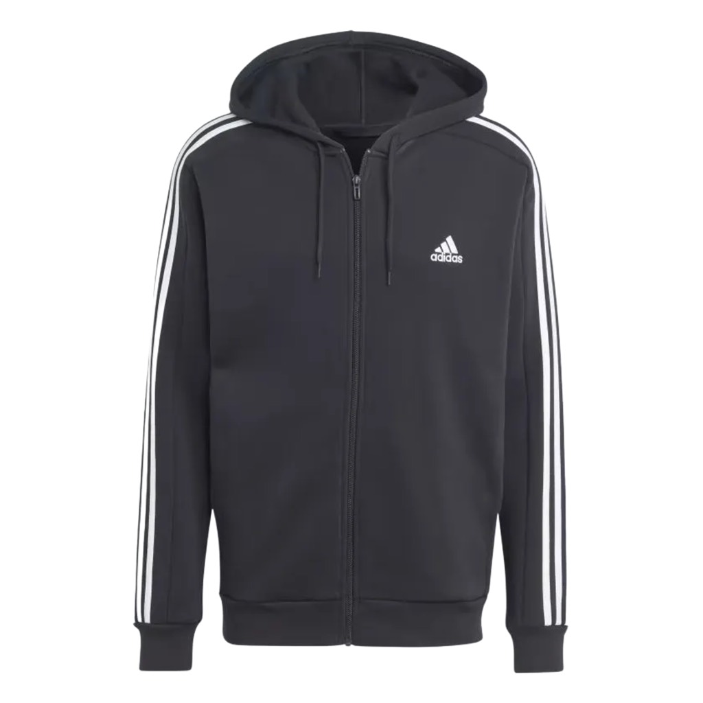 Áo Khoác adidas Nam ESSENTIALS Fleece 3S Full-zip Hoodie Black IB4029