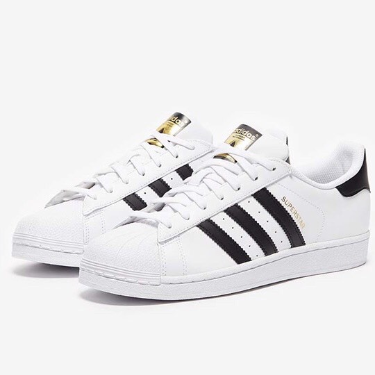 Superstar Trắng Tem Vàng Sọc Đen