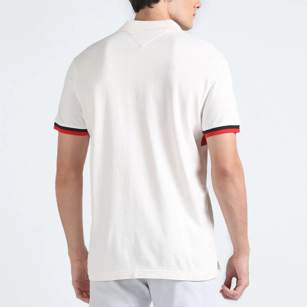 Áo Polo Tommy Hilfiger Regular Fit Colorblock Ancient White MW33218 100
