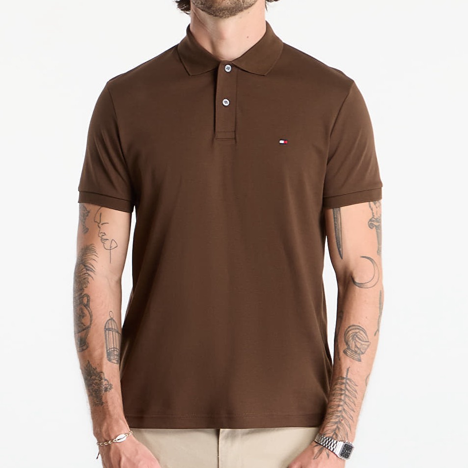 Áo Polo Tommy Hilfiger Regular Fit Stretch Tommy Dark Coffee 78JA572 203