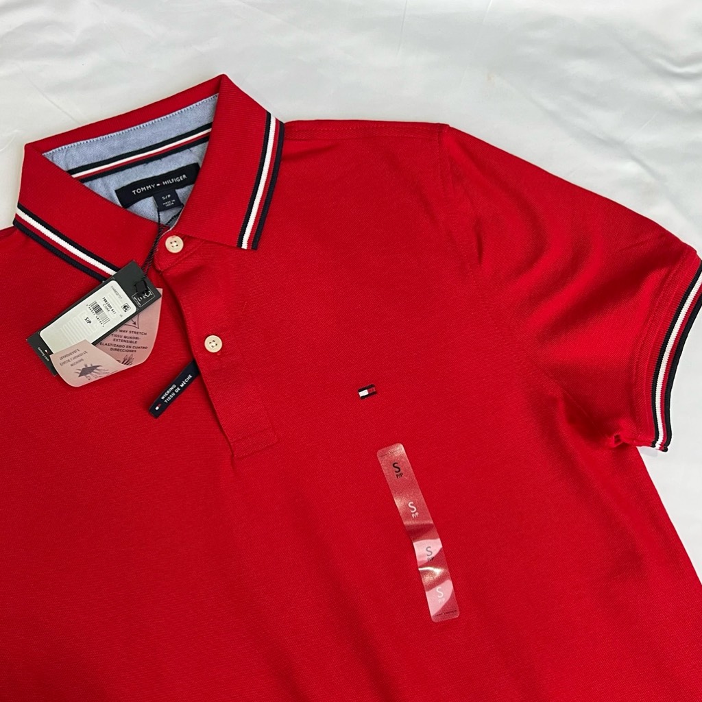 Áo Polo Tommy Hilfiger Custom Fit Winston Solid Wicking Red 78B2300 611
