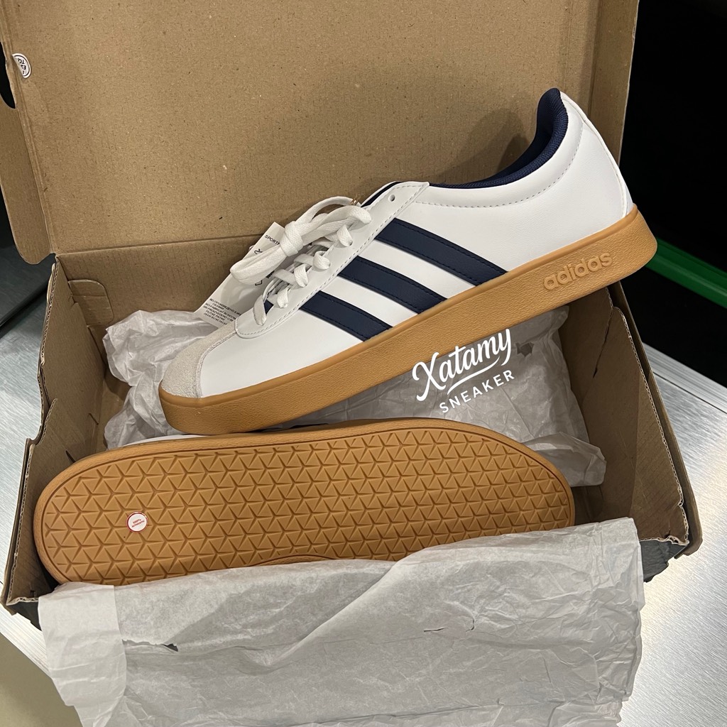 VL COURT Base White Dark Blue JQ3037