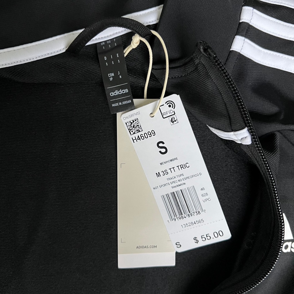 Áo adidas Essentials Warm-up 3-Stripes Track Jacket Black H46099