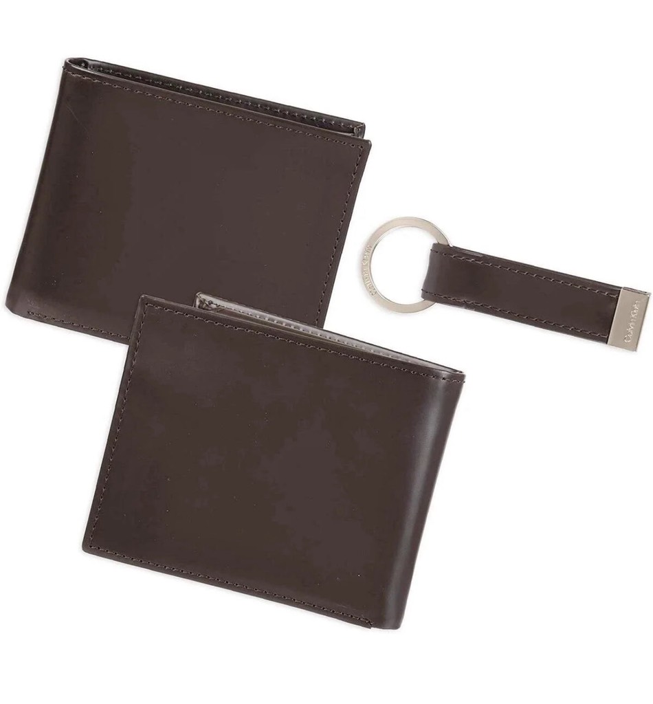 Ví Calvin Klein SlimFold With Keychain Brown 31CK330001