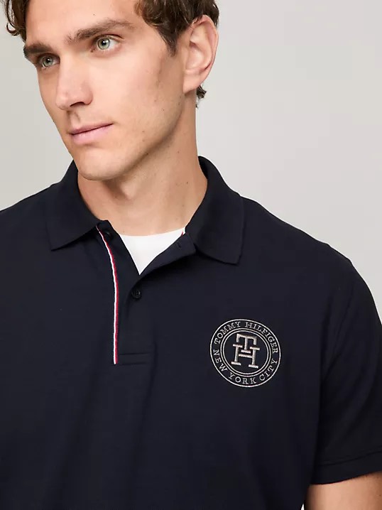 Áo Polo Tommy Hilfiger Regular Fit Embroidered Monogram Navy 78JB243 410