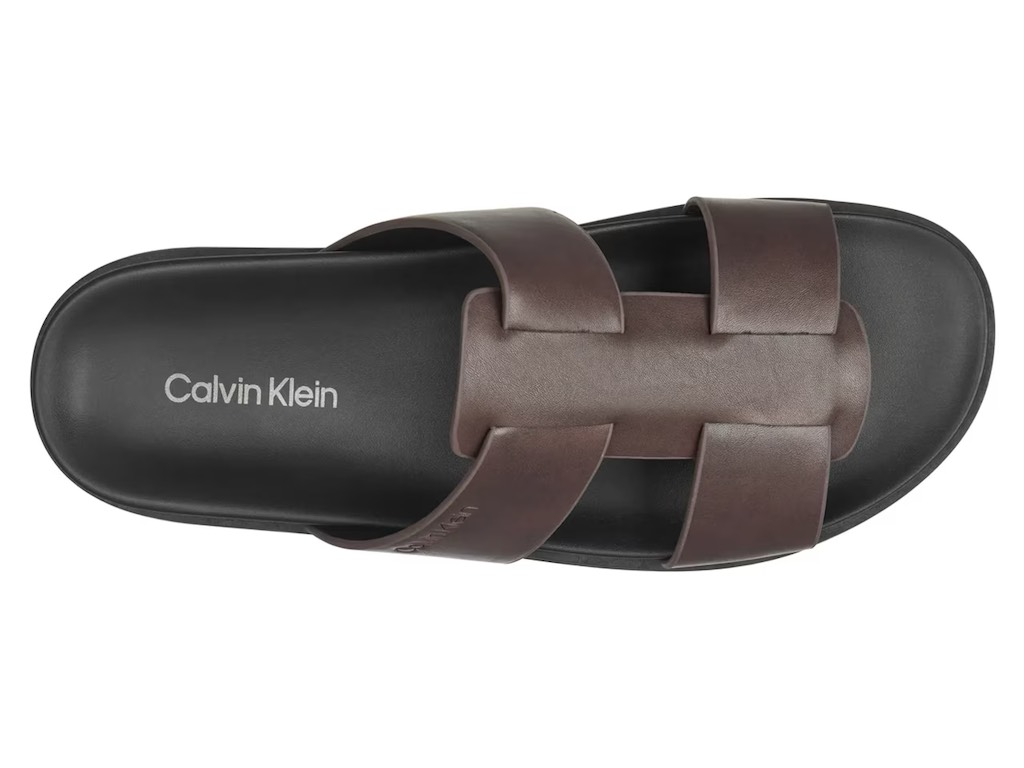 Dép Calvin Klein Rolinde Sandal Dark Brown 201