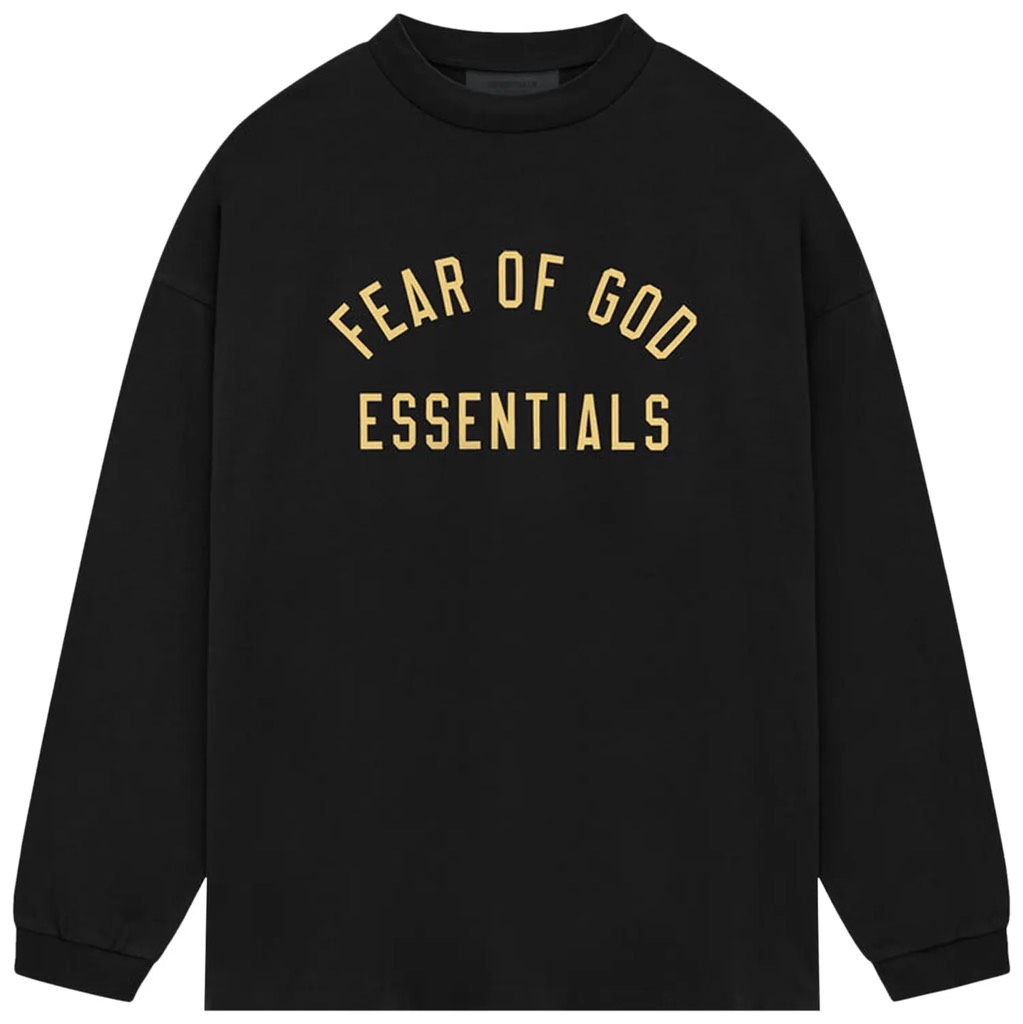 Áo Fear of God Essentials Jersey Long Sleeve Black 125BT244200F