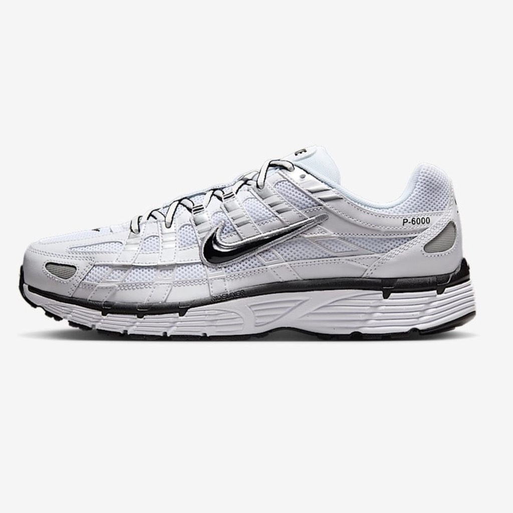 Nike P-6000 White Black Metallic Silver CD6404 107