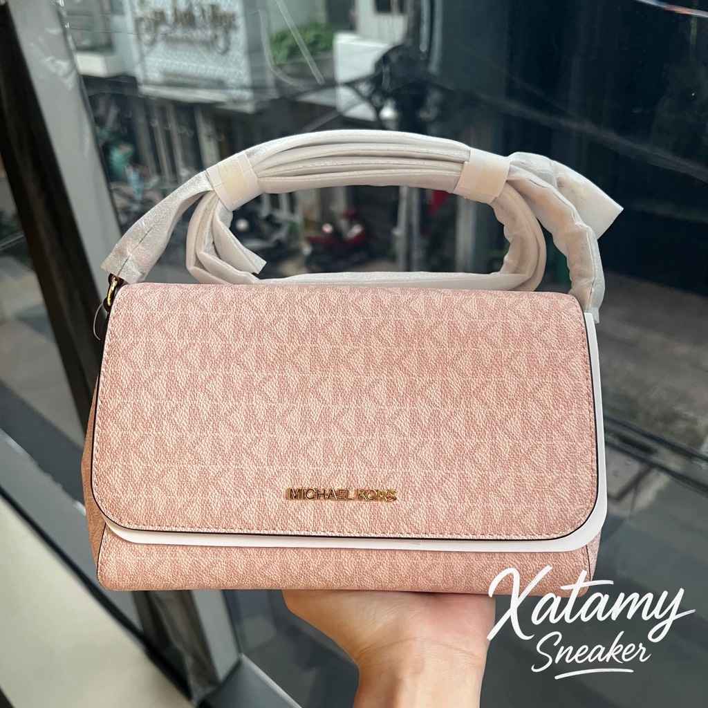 Túi Michael Kors Medium Logo Convertible Crossbody Bag Rose Poudre 35F3GTTU2B