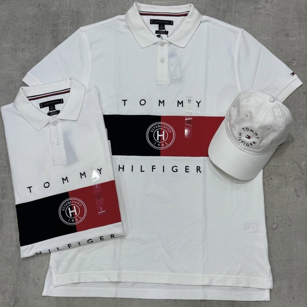 Áo Polo Tommy Hilfiger Regular Fit Chest Logo White XM04201 100