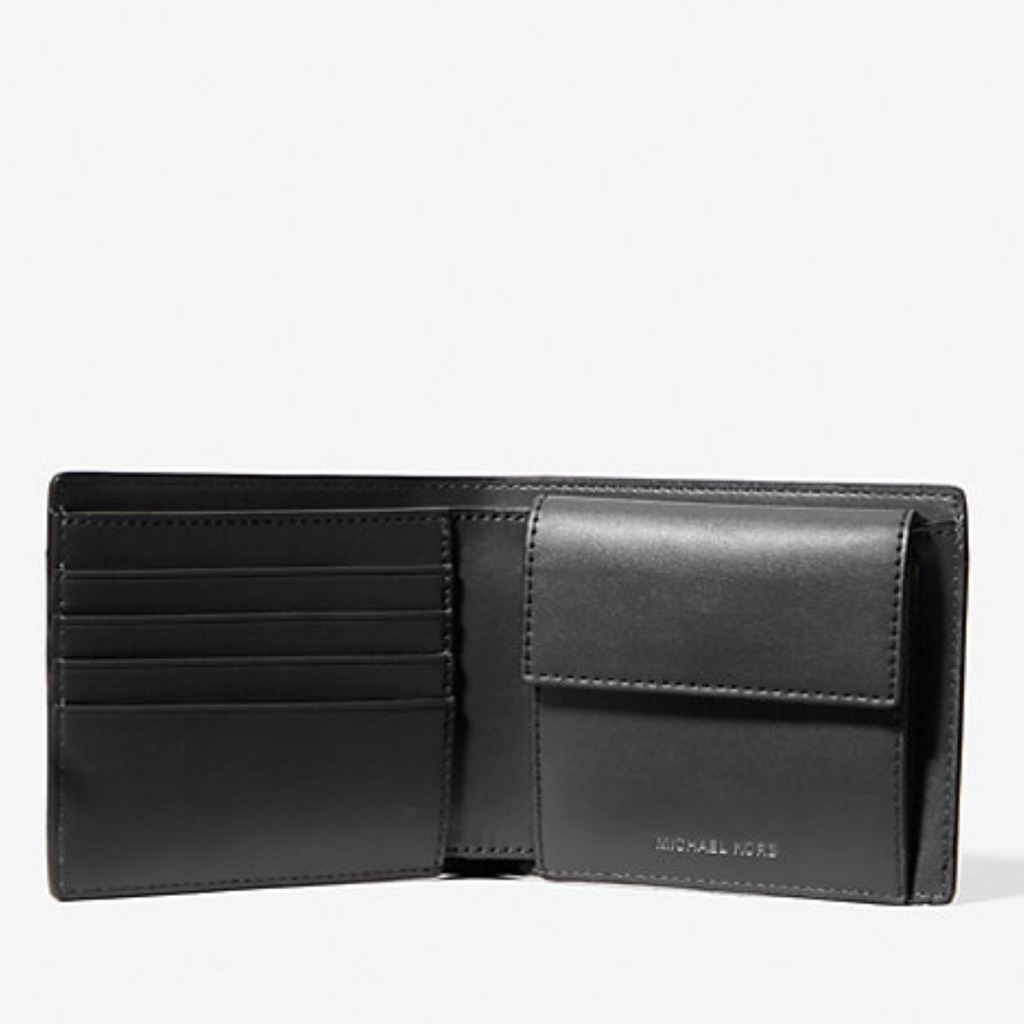 Ví Michael Kors Cooper Printed Signature Logo Billfold Wallet Black Gift Box 36F5LCOF3U