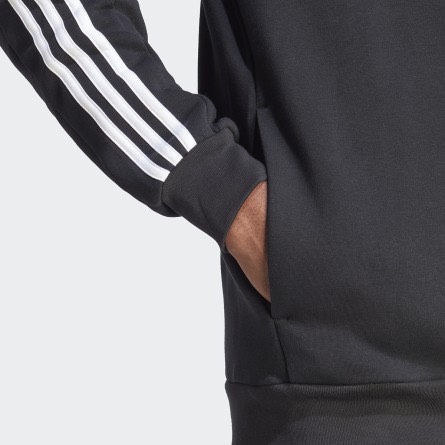 Áo Khoác adidas Nam ESSENTIALS Fleece 3S Full-zip Hoodie Black IB4029