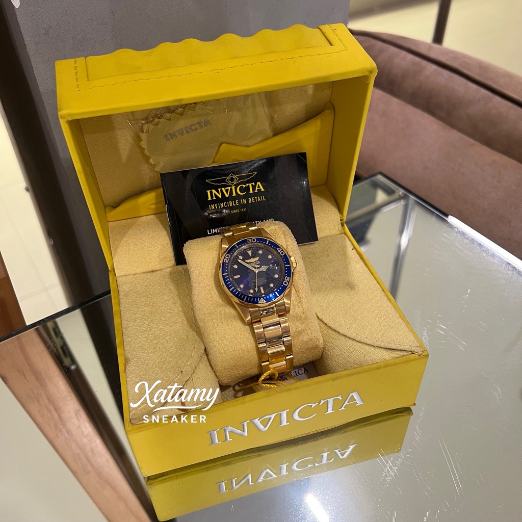 Đồng Hồ Invicta Pro Diver Men's Watch 37.5mm Gold Blue (8937)