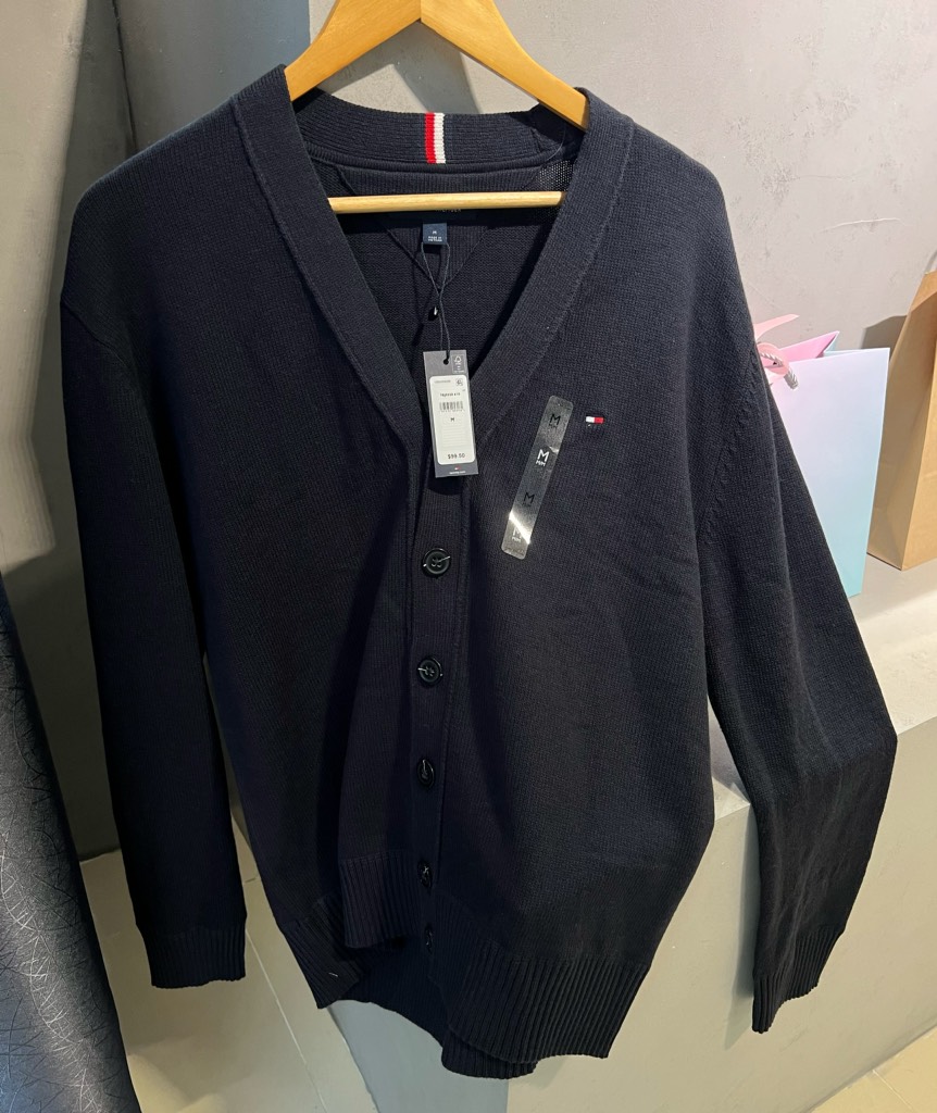 Áo Tommy Hilfiger Cardigan Cotton Jersey Navy 78J9320 410