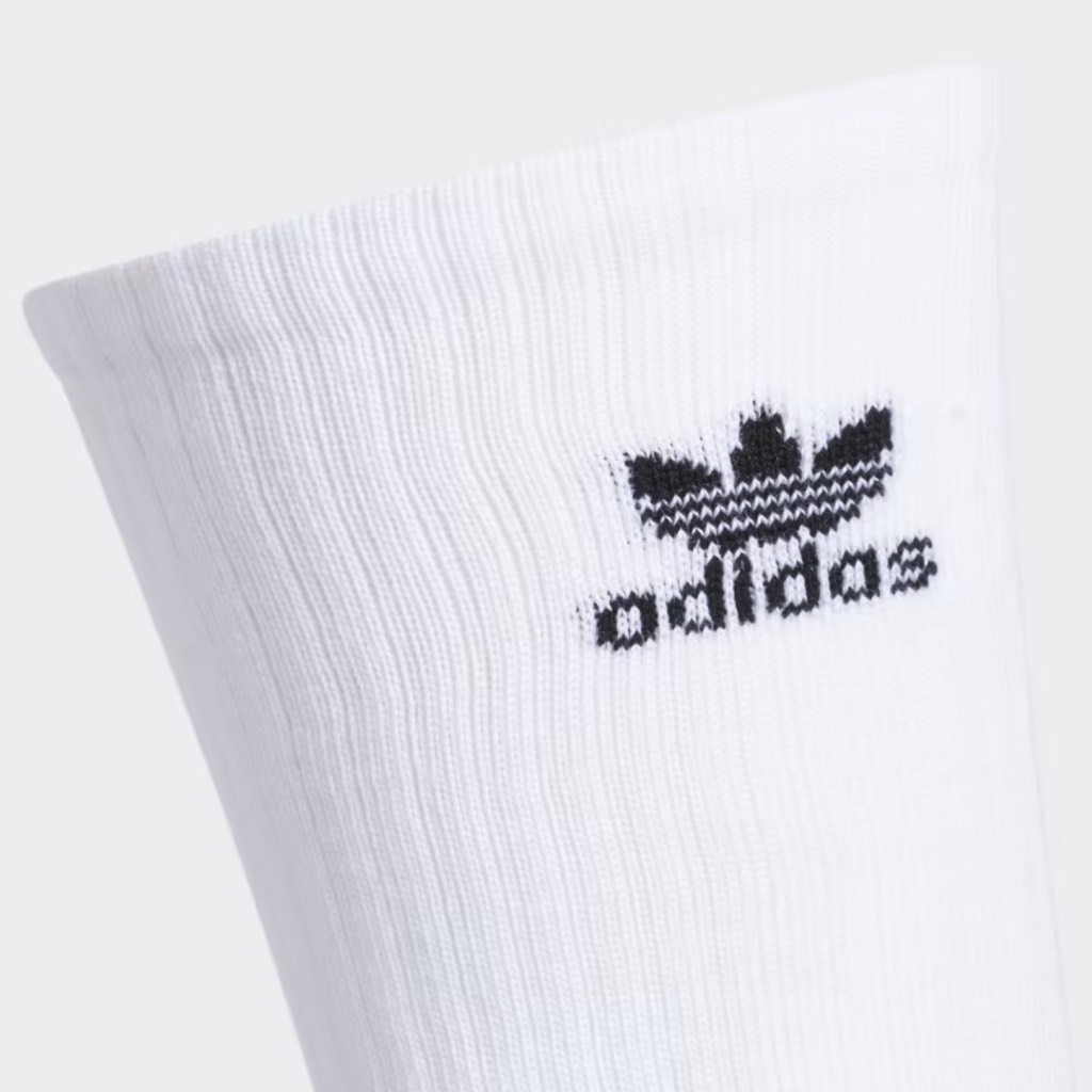 Vớ adidas Trefoil Crew Socks 6 Pair Black White BH6437B