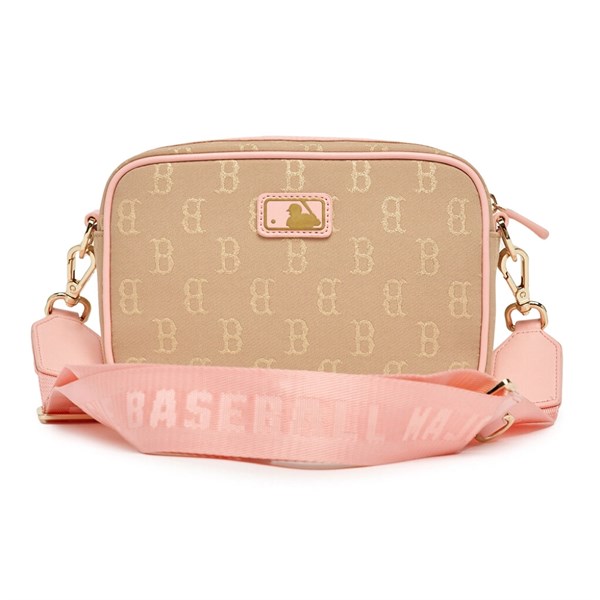 Túi MLB Classic Monogram JQD Camera Bag Beige B Red Sox - 7ACRM023N 43GOS