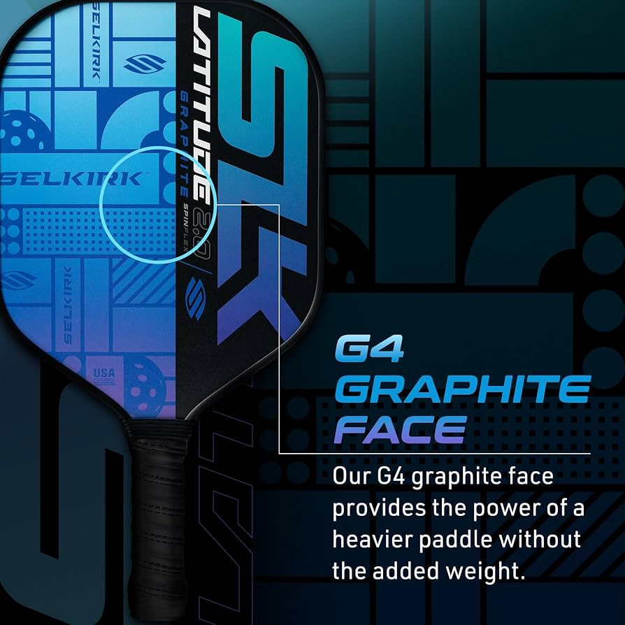Vợt Selkirk SLK Latitude 2.0 13mm Pickleball Paddle Graphite Comfort Grip Blue