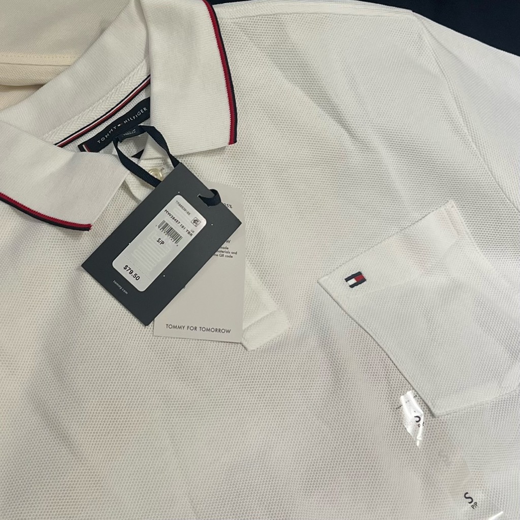 Áo Polo Tommy Hilfiger Classic Fit Pocket White MW38457 101