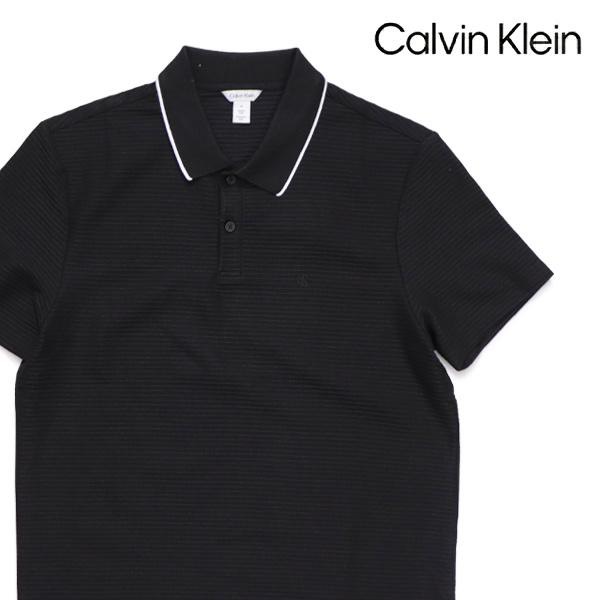 Áo Polo Calvin Klein SS Raiset Thin Stripe Pique Logo Black 4L0089S 001