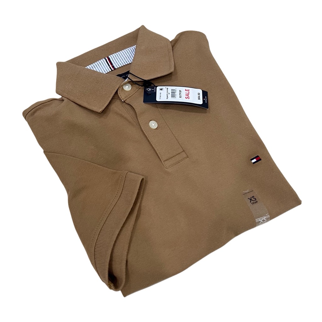 Áo Polo Tommy Hilfiger Regular Fit Stretch Tommy Pinecone Tan 78JA572 210