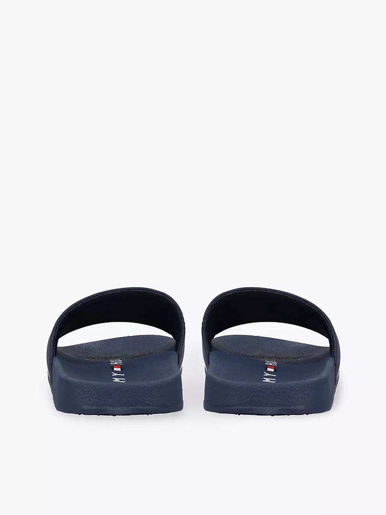 Dép Tommy Hilfiger Stripe Logo Blue White Red TZ001588 491