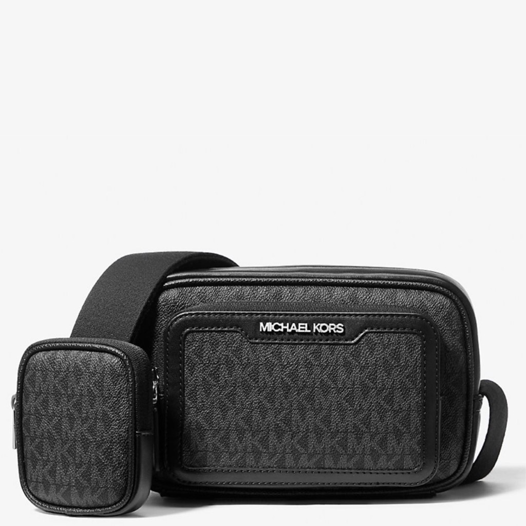 Túi Michael Kors Cooper Signature Logo Camera Crossbody Bag With Pouch Black 37T5LCOM1B