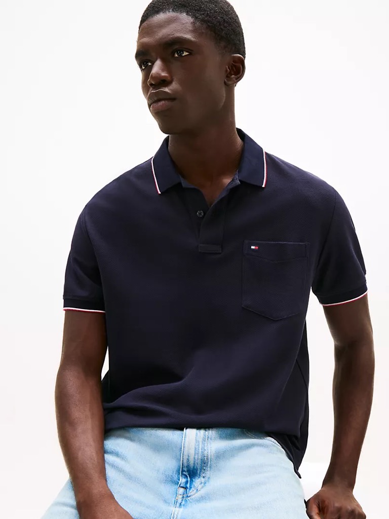 Áo Polo Tommy Hilfiger Classic Fit Pocket Navy MW38457 402