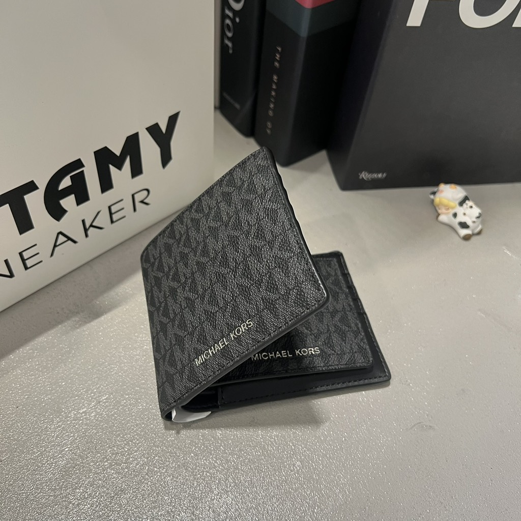 Ví Nam Michael Kors MK Cooper Billfold Logo Wallet Black 36U9LCRF6B