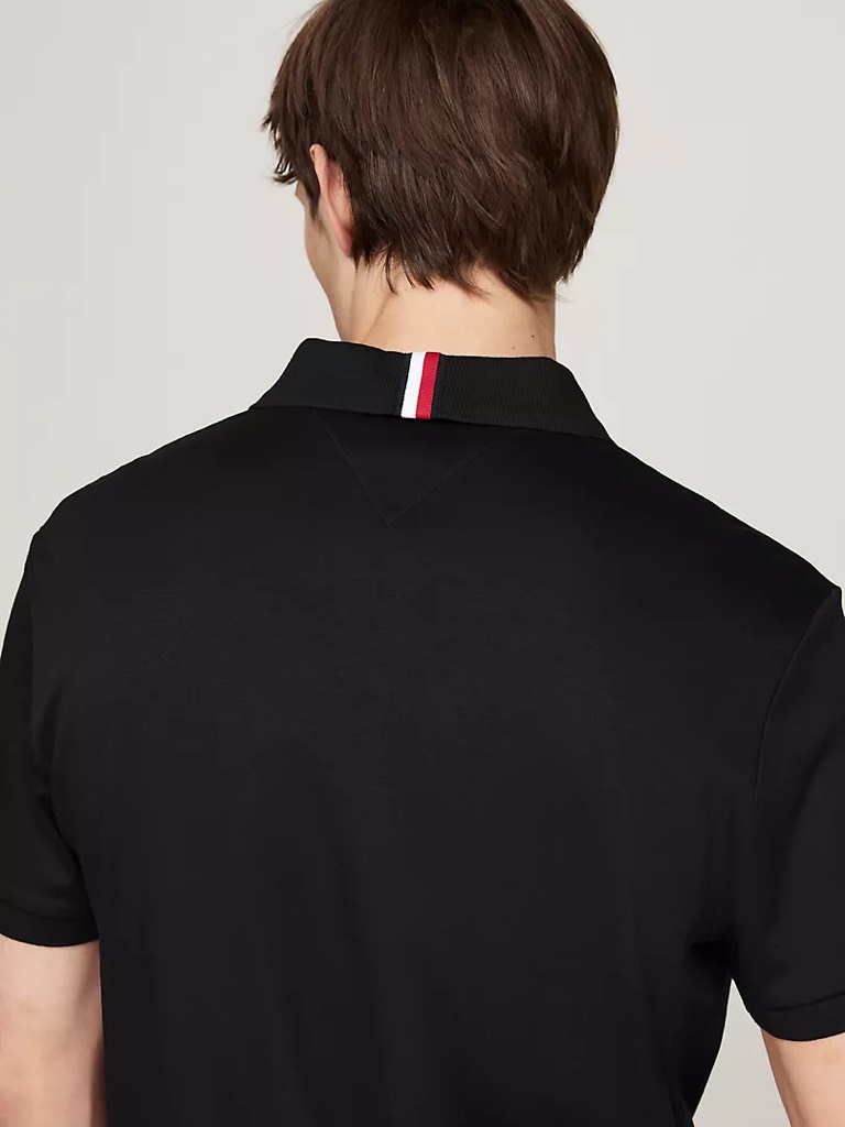 Áo Polo Tommy Hilfiger Regular Fit Liquid Cotton Black MW35585 001