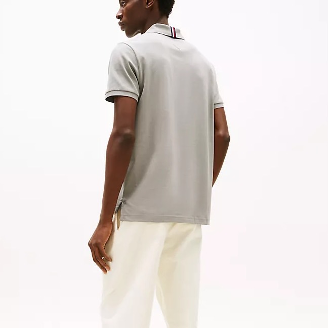 Áo Polo Tommy Hilfiger Regular Fit Liquid Cotton Essential Grey MW35585 021