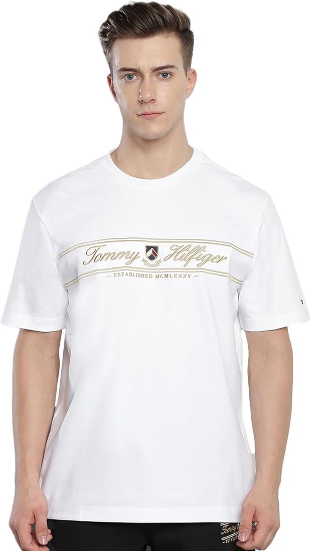 Áo Tommy Hilfiger Embroidered TH Script Logo White 78JA906 100