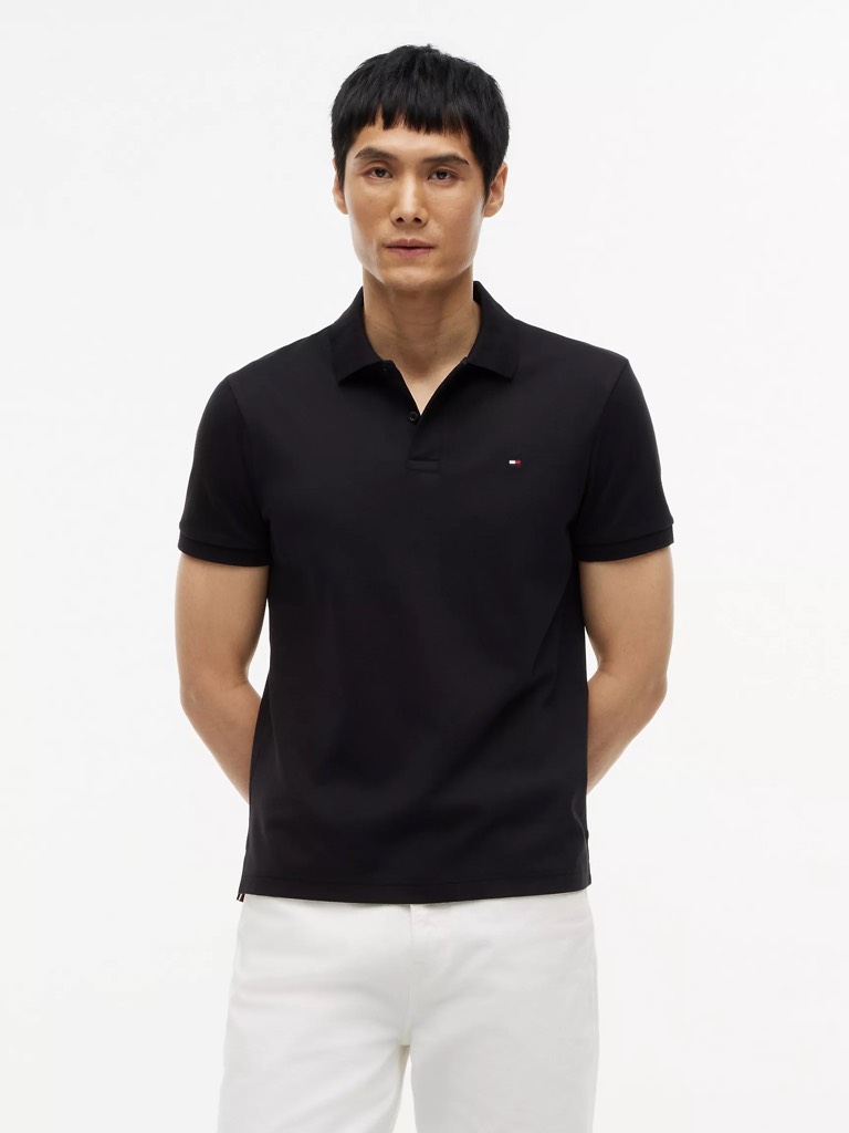 Áo Polo Tommy Hilfiger Regular Fit Smooth Cotton Black 78JB751 001