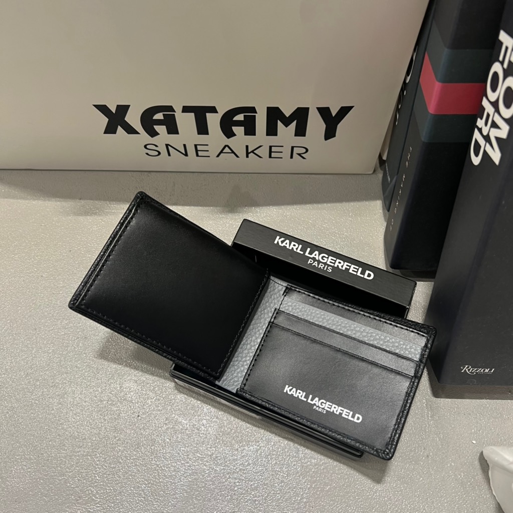 Ví KARL LAGERFELD Black Logo Metal LA5W0023