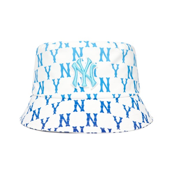Nón MLB Monogram Bucket Hat White GRADATION NY 3AHTM2423